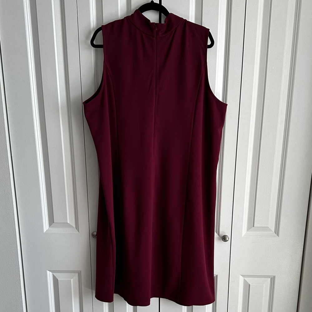 Susan Graver Sleeveless Burgundy Dress
